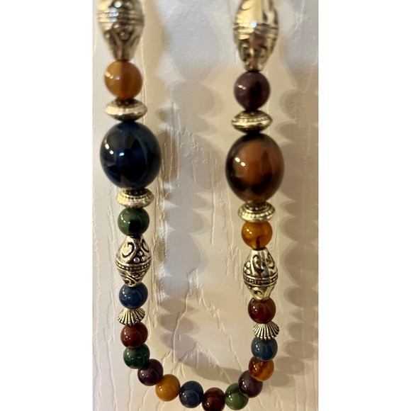 Beaded Necklace Multicolor Fashion Statement Costume Jewelry - Picture 1 of 2